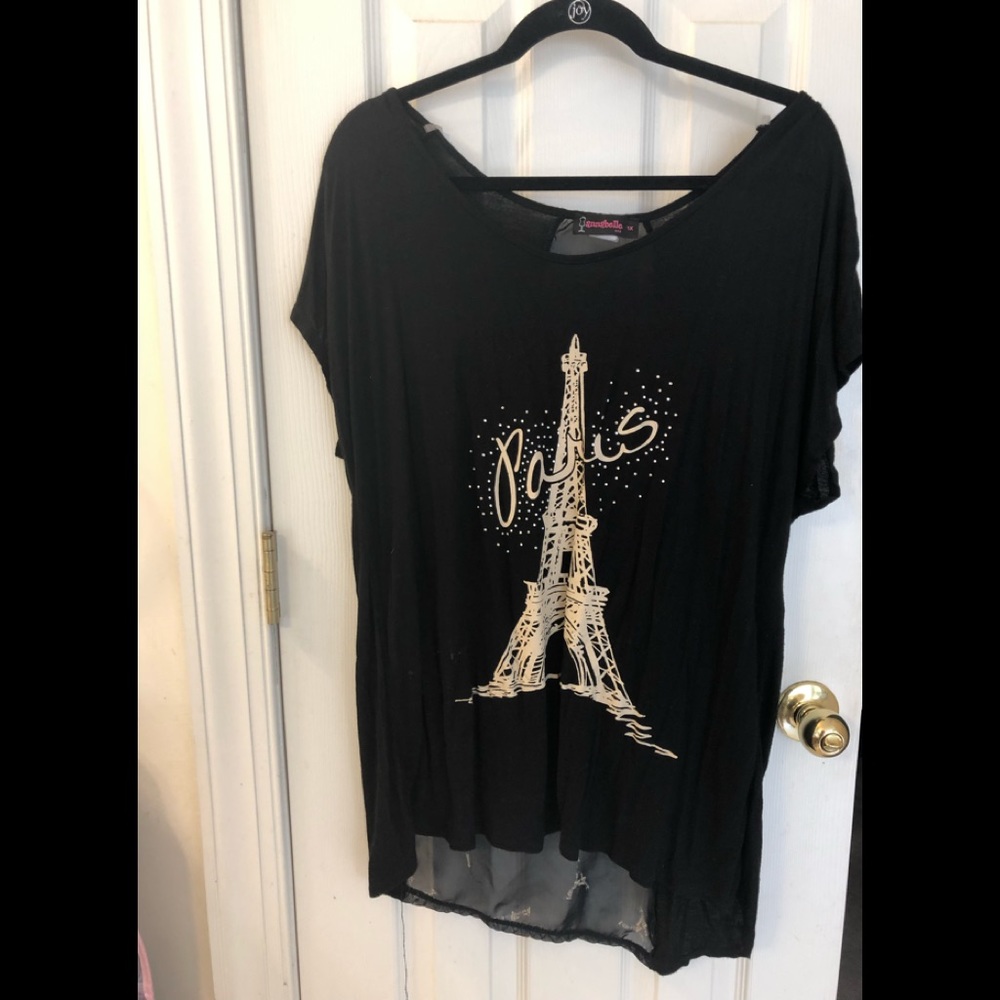 Paris Night Sky T-Shirt with Bling!